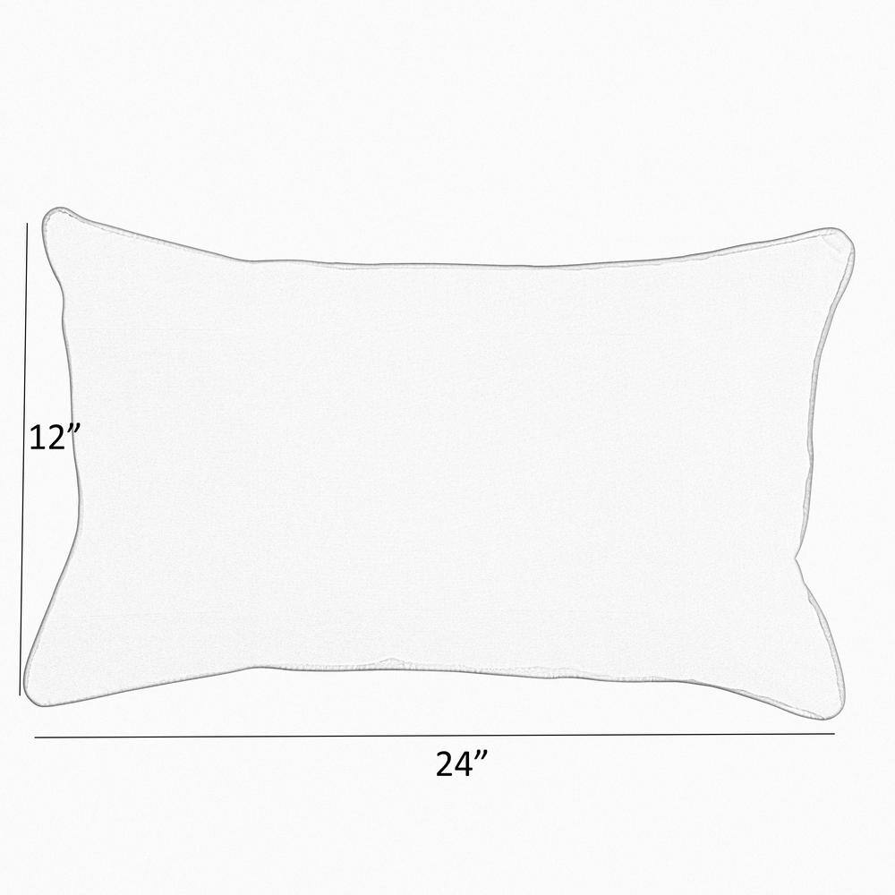 Striped Navy and White Outdoor Lumbar Pillows Set
