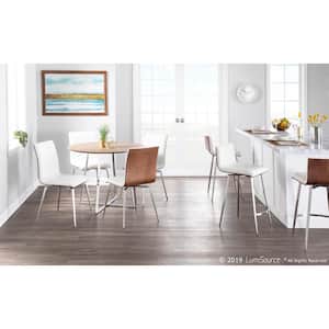 Mason 26 in. White Faux Leather Counter Stool (Set of 2)