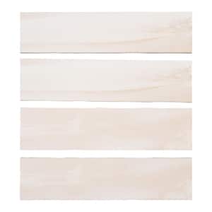Thames Channel Green/Off-White 3 in. x 11-15/16 in. Smooth Ceramic Wall Tile (5.72 sq. ft./Case)