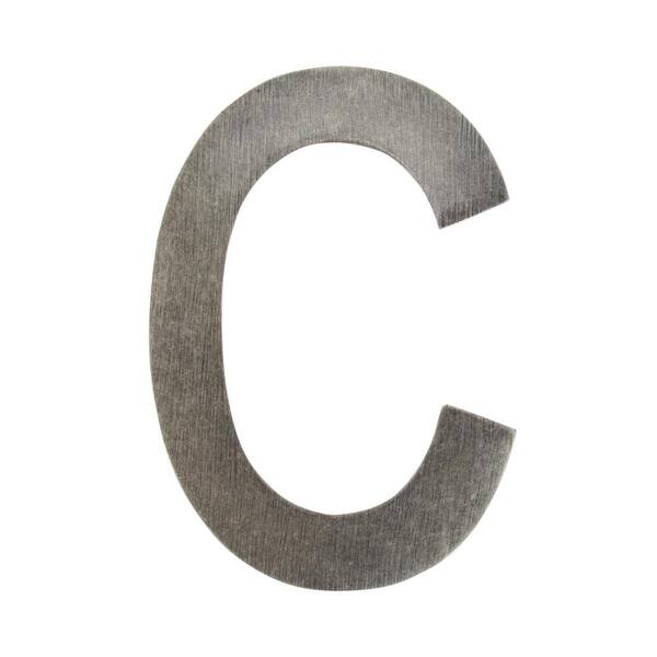 Architectural Mailboxes 4 in. Antique Pewter Floating House Letter C ...