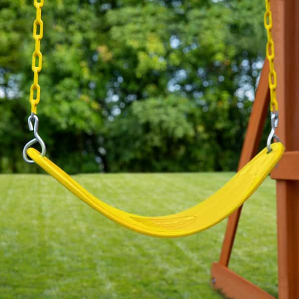 Extreme-Duty Yellow Belt Swing with Yellow Chains