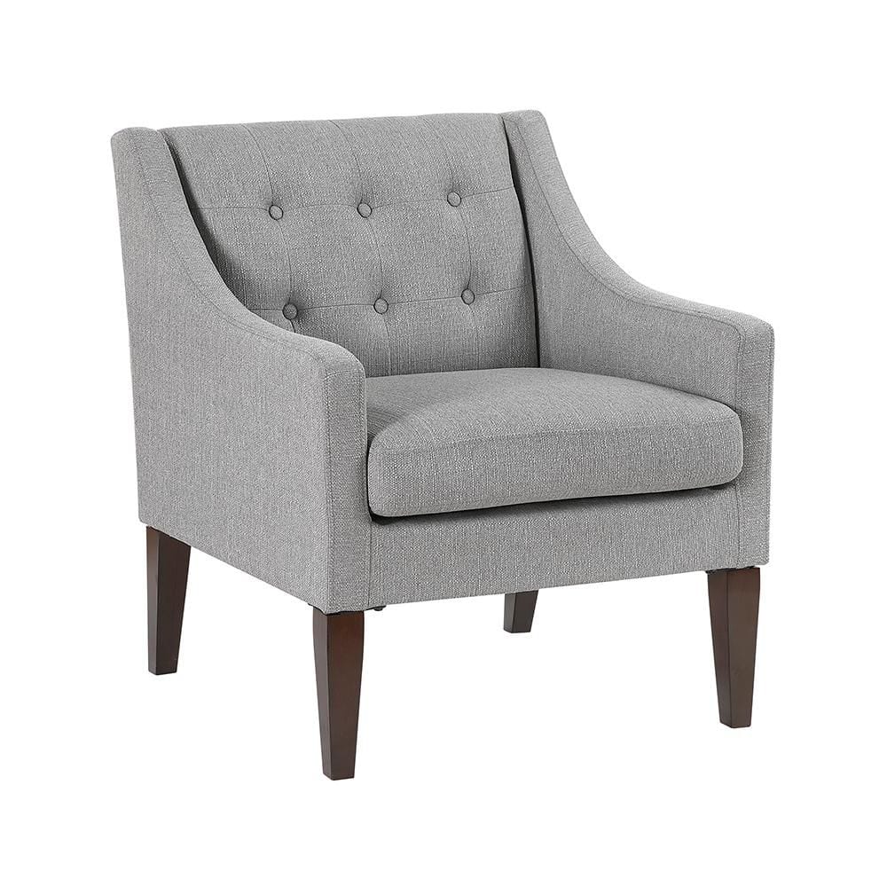 Lowery Gray Textured Fabric Upholstery Button-Tufted Back Accent Arm Chair price history on PriceWatchPro