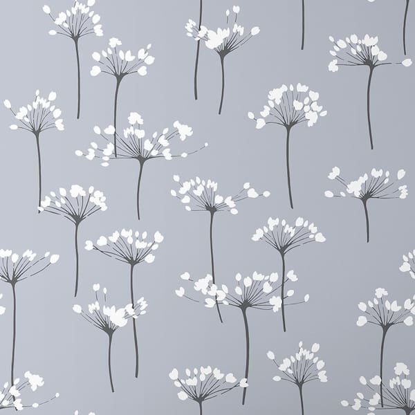 The Company Store Dandelion Silver Non-Pasted Wallpaper Roll (Covers Approx. 52 sq. ft.)