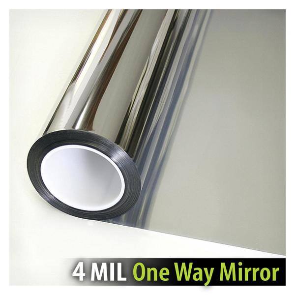 24"x12FT Chrome/Silver Mirror Reflection Film Sheet Privacy DIY 35% Tint Window 