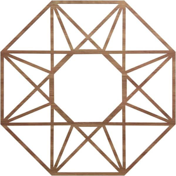 Ekena Millwork 0.25 in. x 24 in. x 24 in. Wood (Walnut) Medallion Moulding
