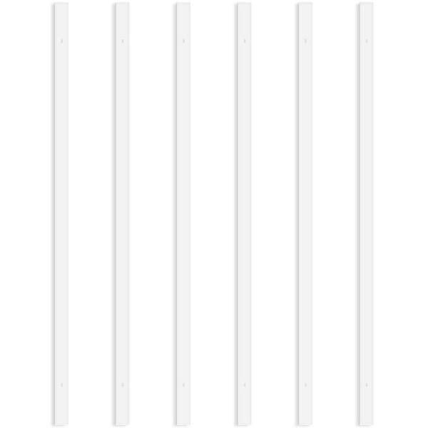 8FT H Track Lighting Rail, Single Circuit 120V H-Type Track System, Compatible with Standard H Track Heads White 6 Pack