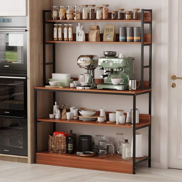 Wooden Free Standing Microwave Oven Stand Kitchen Storage Rack Organizer