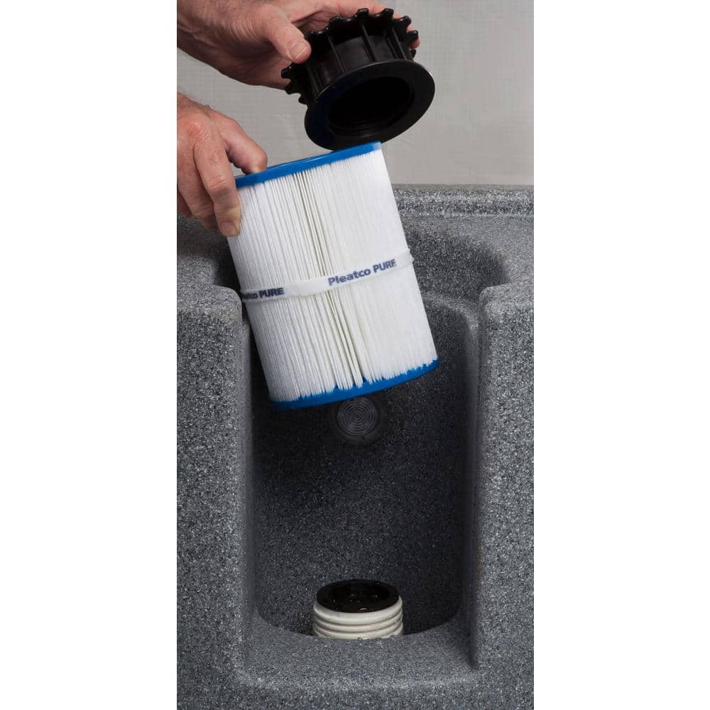 Graystone 4-Person Plug & Play Hot Tub with LED Waterfall