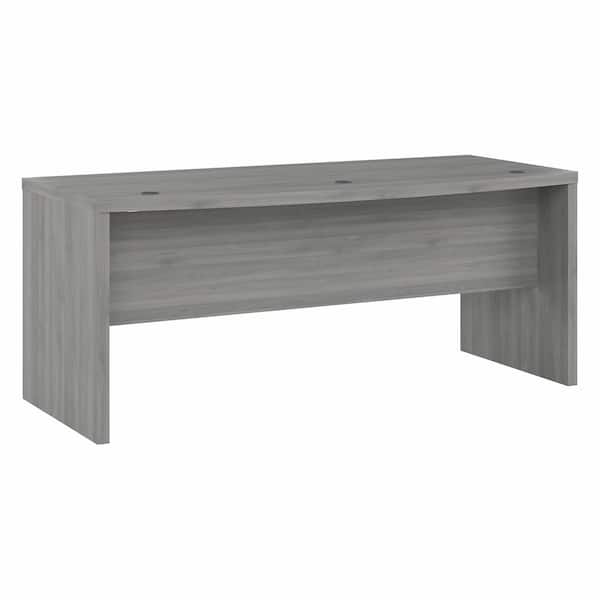 Bush Furniture Echo 71.97 in. Bow Front Rectangular Modern Gray Desk