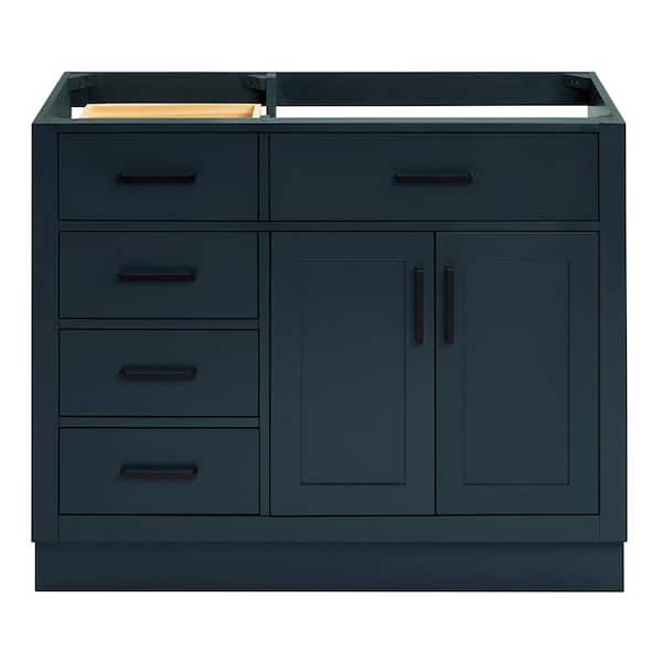 ARIEL Hepburn 42 in. W x 21.5 in. D x 34.5 in. H Bath Vanity Cabinet without Top in Midnight Blue