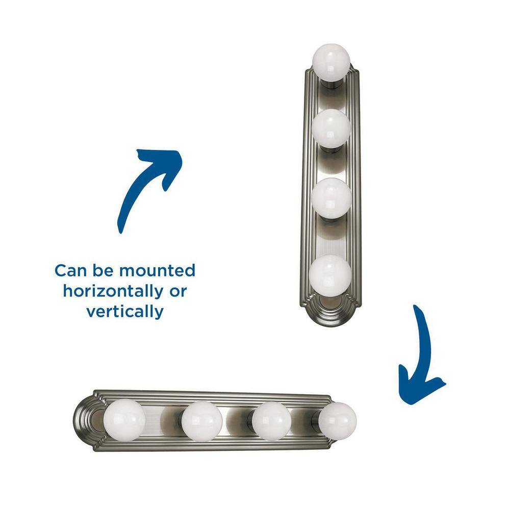 Broadway 24" Brushed Nickel 4-Light Wall Sconce