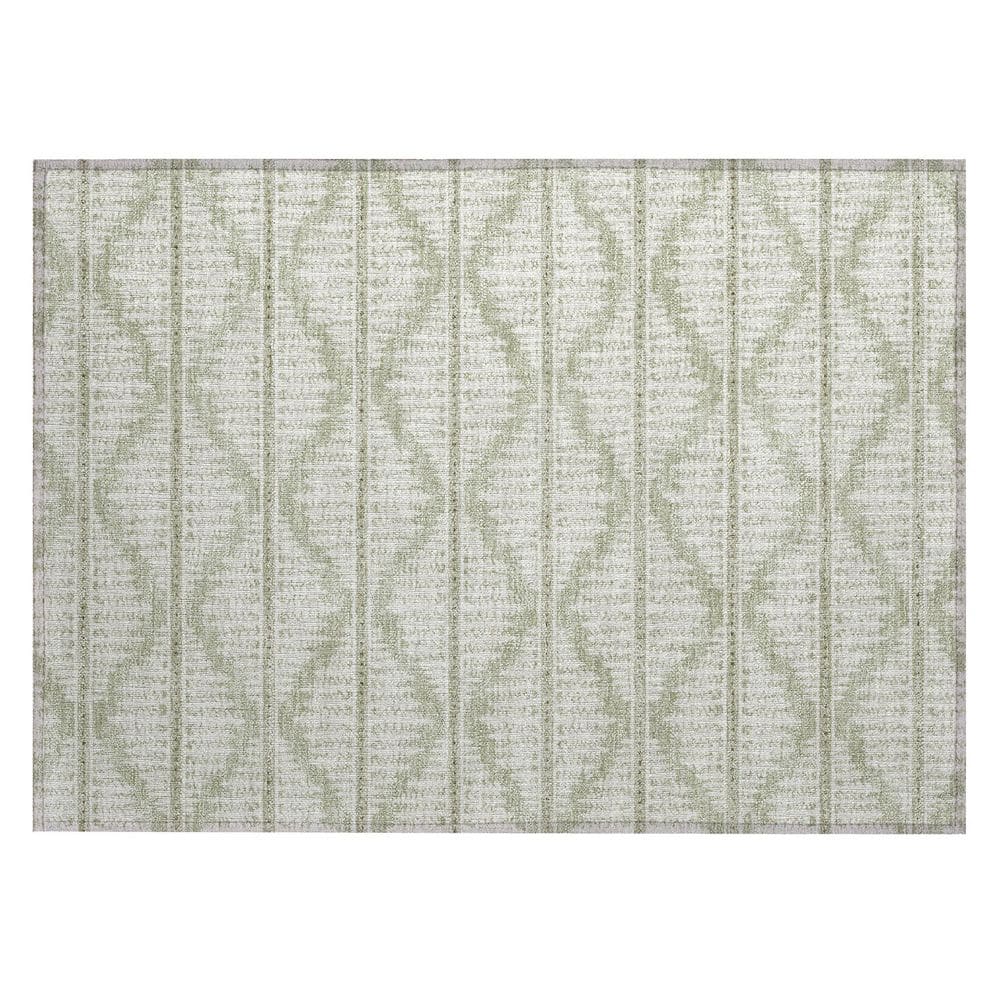 Chantille Machine Washable Indoor/Outdoor Abstract ACN2985 Celery 3 ft. x 4 ft. Area Rug price history on PriceWatchPro