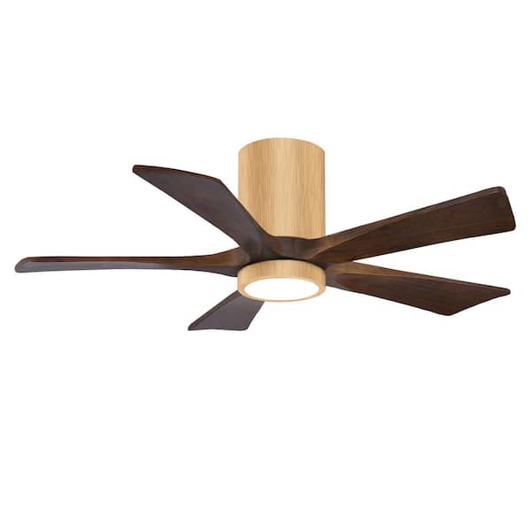 Matthews Fan Company Irene-5HLK 42 in. Integrated LED Indoor/Outdoor Brown Ceiling Fan with Remote and Wall Control Included