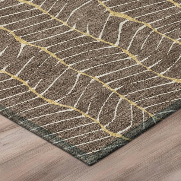 Chantille Machine Washable Indoor/Outdoor Abstract ACN3038 Coffee 3 ft. x 4 ft. Area Rug