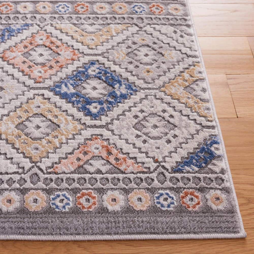 Gray Geometric Tufted 8' x 10' Wool Area Rug
