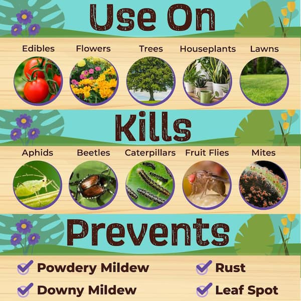 Captain Jack's Neem Max, 16oz Ready to Spray Cold Pressed Neem Oil, Insecticide, Fungicide, Miticide and Nematicide