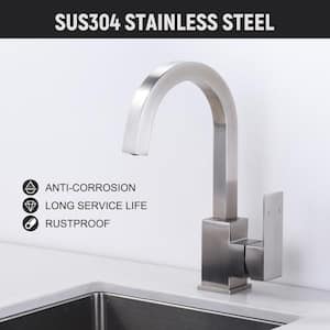 Single-Handle Stainless Steel Bar Faucet Deckplate Not Included in Brushed Nickel