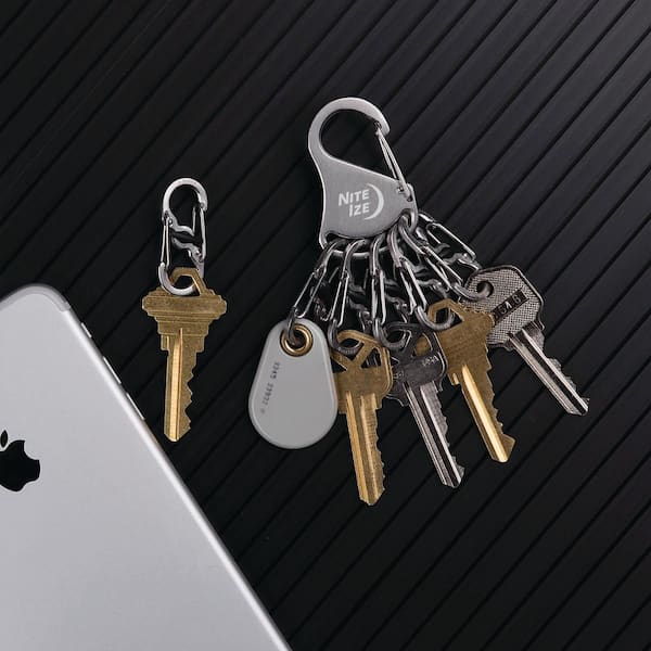 convenient Stainless Silver Keys Holder Organizer Storage Hanger With Key Rings 