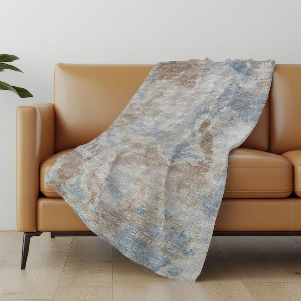 Premium Machine Washable ASB67 Moody 50 in. x 70 in. Sherpa Throw Blanket