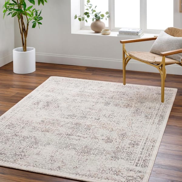 Livabliss Errol Cream/Light Gray 8 ft. x 10 ft. Indoor/Outdoor Area Rug