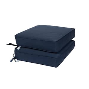All-Weather 18.5 x 16 2-Piece Outdoor Seat Cushion Navy Solid