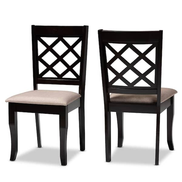 Baxton Studio Louis Beige and Black Dining Chair (Set of 2) 201-2P-12337-HD  - The Home Depot