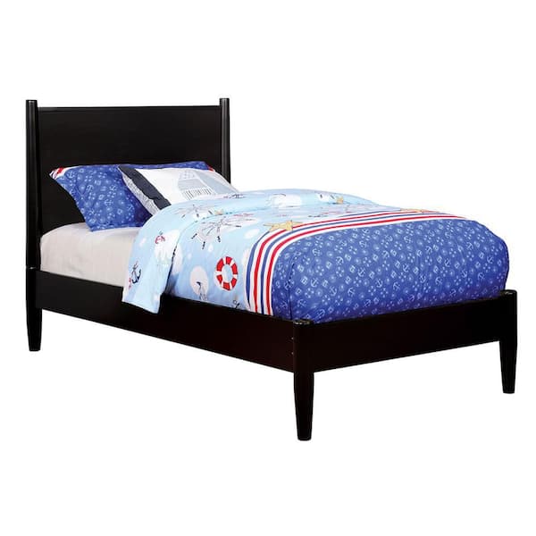 Unbranded Ernest Black Wood Frame Twin Platform Bed