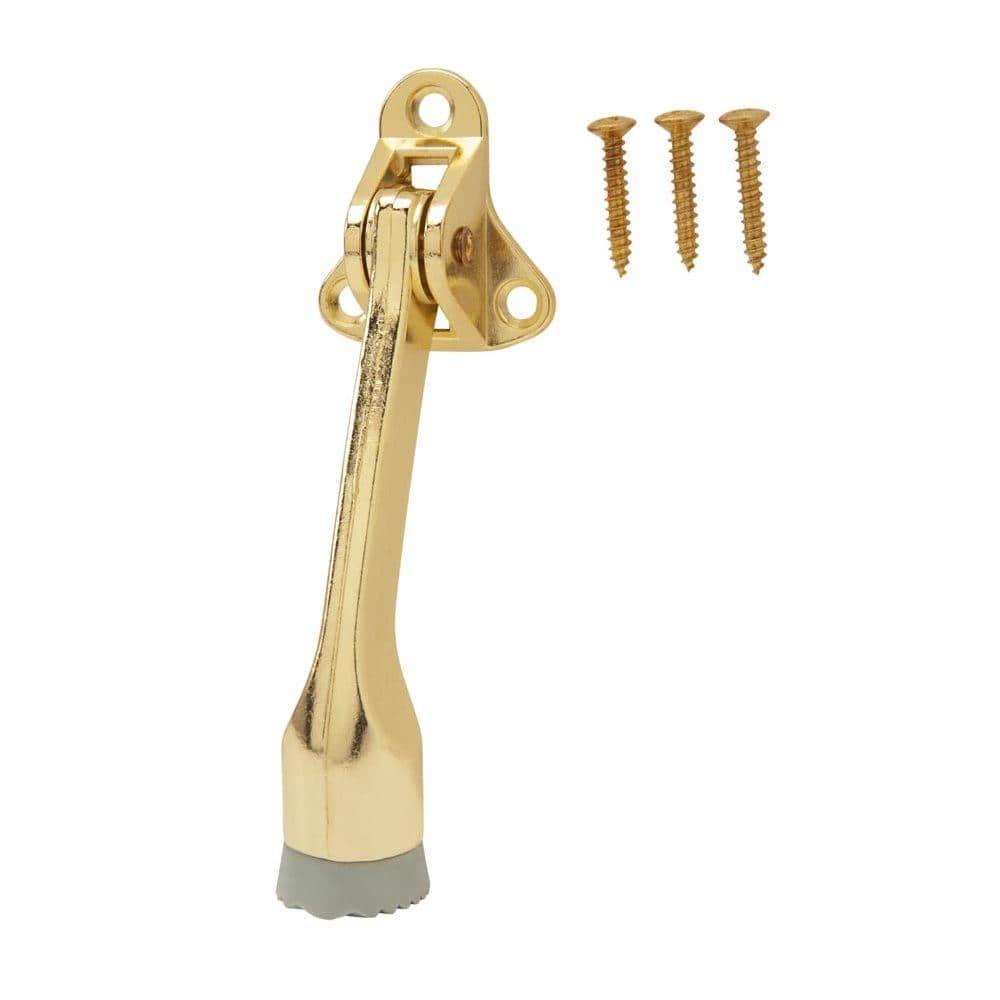 *10 Pack* Designers Impressions Antique Brass Light Duty Spring Door Stop #0325 