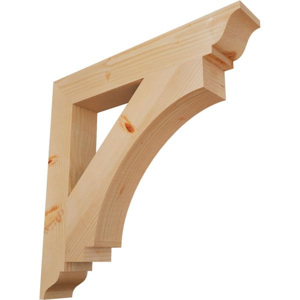 Ekena Millwork 3.5 in. x 26 in. x 26 in. Douglas Fir Imperial Traditional Smooth Bracket