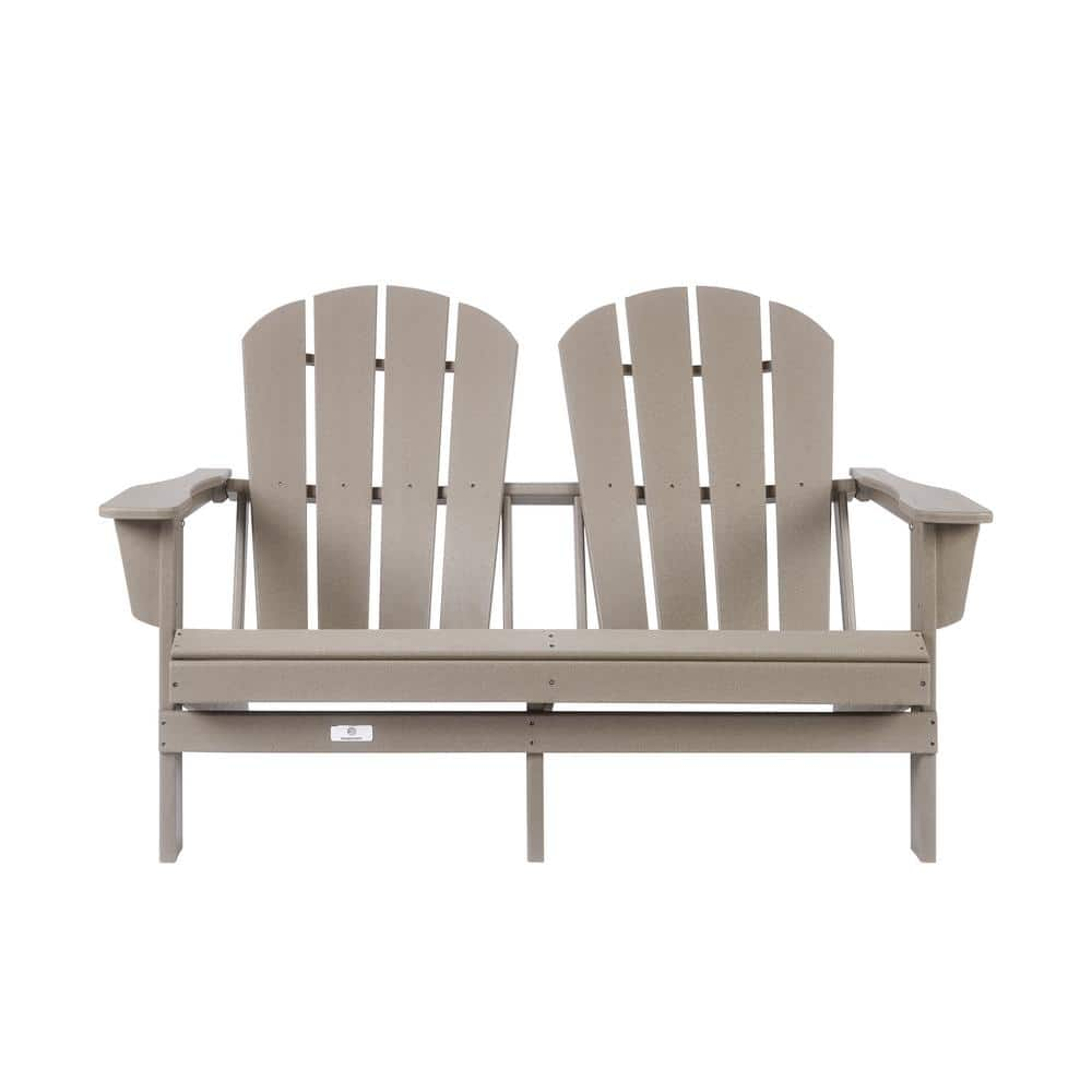 Kadehome Classic Double Outdoor Weather Resistant Accent Plastic   Kadehome Plastic Adirondack Chairs Eh04 Br 2 64 1000 