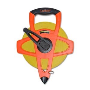 Lufkin 328 ft./100m SAE/Metric Fiberglass Long Tape Measure with 1/8 in. Fractional and mm/cm Metric Scale