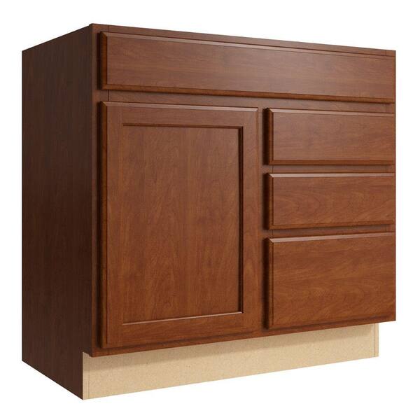 Cardell Stig 36 in. W x 34 in. H Vanity Cabinet Only in Nutmeg