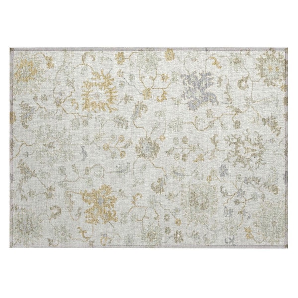 Chantille Machine Washable Indoor/Outdoor Abstract ACN1854 Ivory 2 ft. x 3 ft. Accent Rug