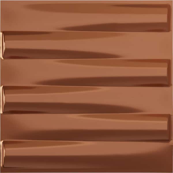Ekena Millwork 19-5/8-in W x 19-5/8-in H Naomi EnduraWall Decorative 3D Wall Panel Copper