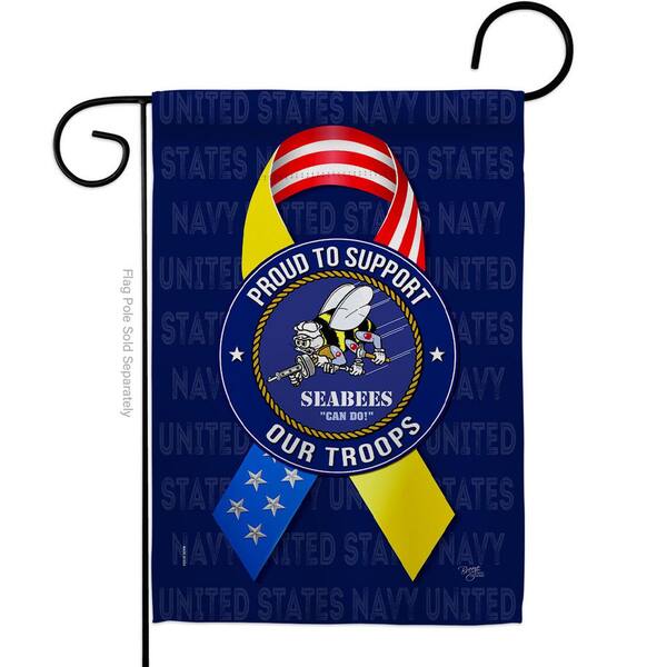 Breeze Decor 13 in. x 18.5 in. Support Seabees Troops Navy Garden Flag  Double-Sided Armed Forces Decorative Vertical Flags HDG108656-BO - The Home  Depot