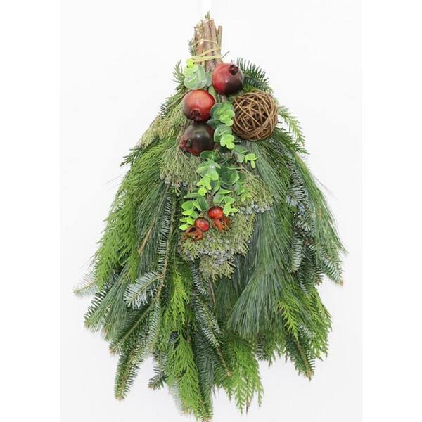 Cottage Farms Direct 16 in. Fresh Mixed Christmas Delight Evergreen Swag