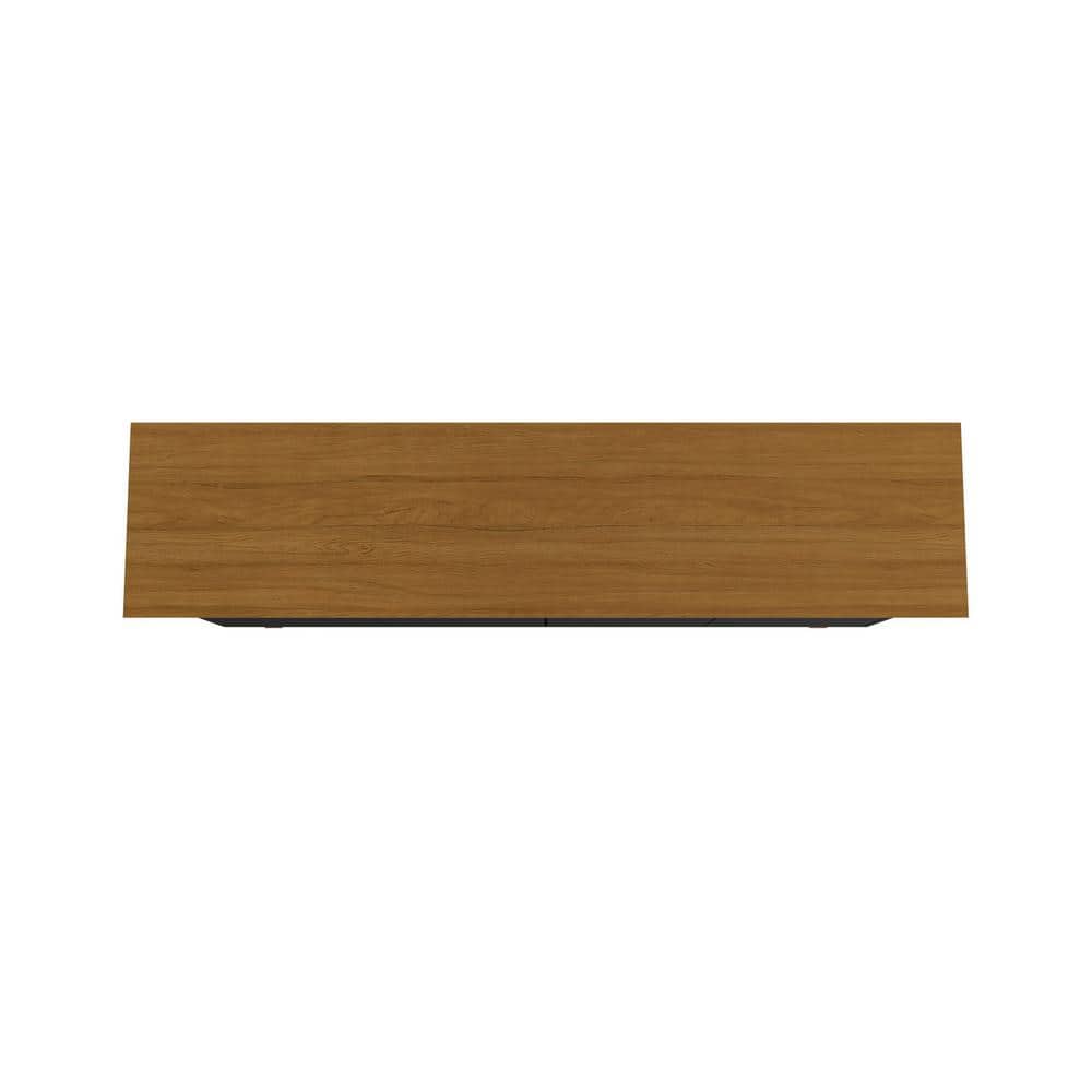 Yonkers 63" Black and Cinnamon Mid-Century Modern Sideboard