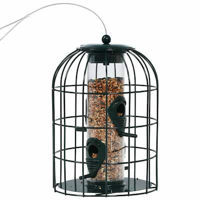 Style Selections Yellow Metal Hanging Hopper Bird Feeder- 4-lb Capacity in  the Bird Feeders department at