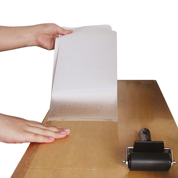 Transparent [4 in. x 24 in.] PEVA Stair Tread Cover Set of 15, Non Slip Strips for Bathroom, Floor Safety