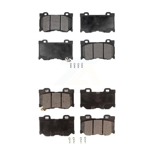 TEC Front Rear Ceramic Brake Pad Kit For INFINITI G37 Q50 Q60 M37 Nissan 370Z Q70 Q70L QX70 Z KTC-100155