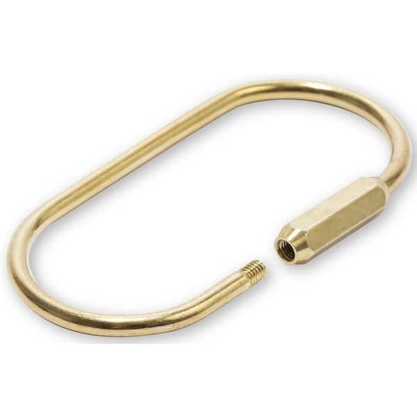 Hillman Sanitas Screw Lock Brass Keyring 9985051 - The Home Depot