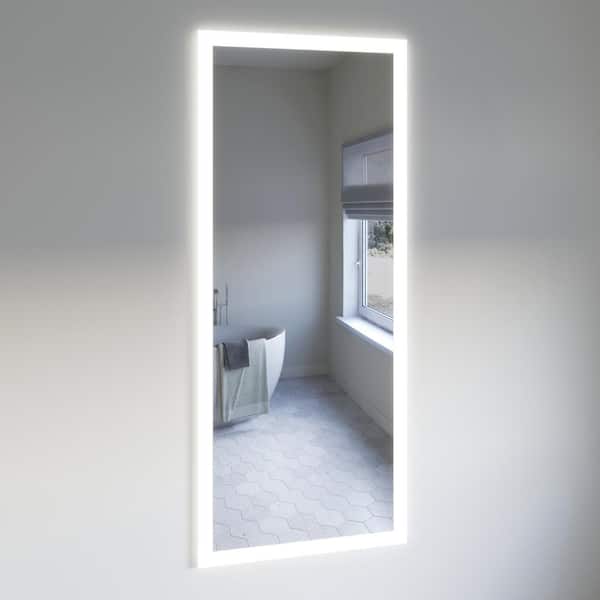 Fresca Angelo 30 in. W x 71 in. H Rectangular Frameless LED Light and Defogger Wall Mount Bathroom Vanity Mirror