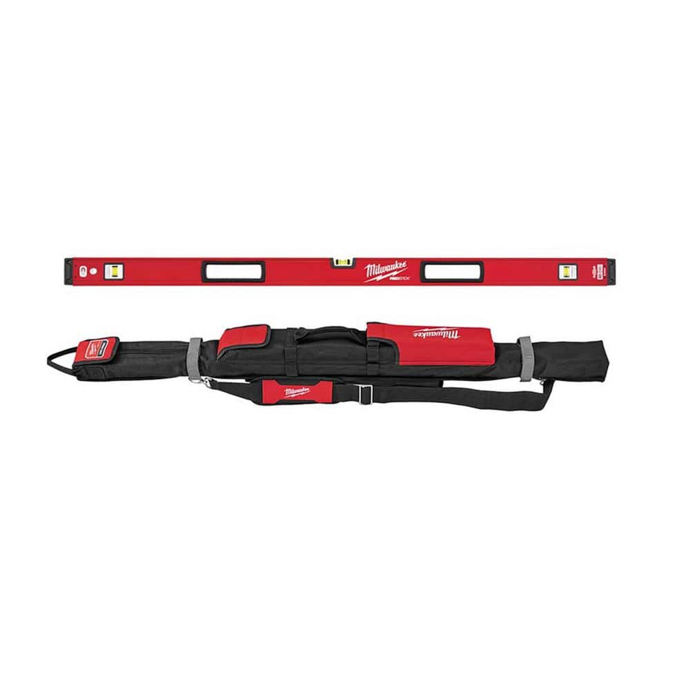 Milwaukee 48 in. REDSTICK Magnetic Box Level with 48 in. Soft Side Level Tool Bag (2-Piece)