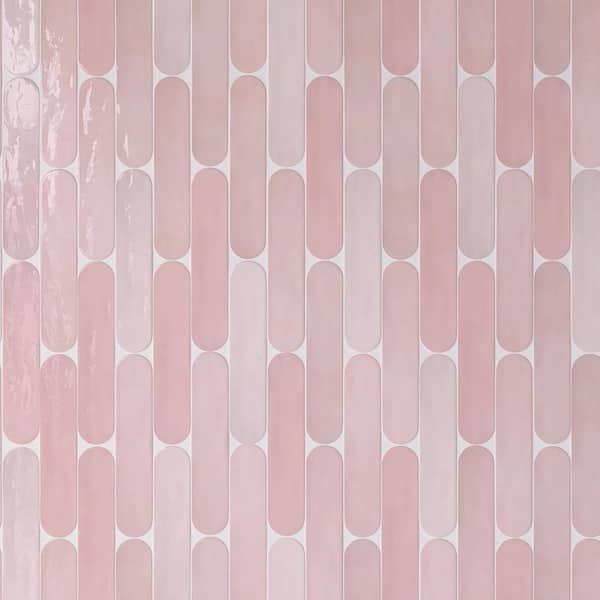 MOLOVO Metropolitan Rosa 1.97 in. x 9.85 in. Polished Ceramic Subway Wall Tile (7.21 sq. ft./Case)