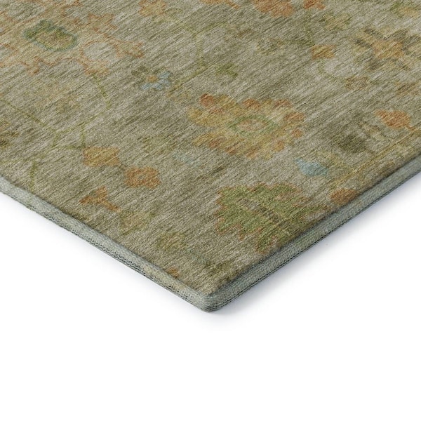 Mayfield Premium Machine Washable Abstract AMF1930 Sage 9 ft. x 12 ft. Area Rug