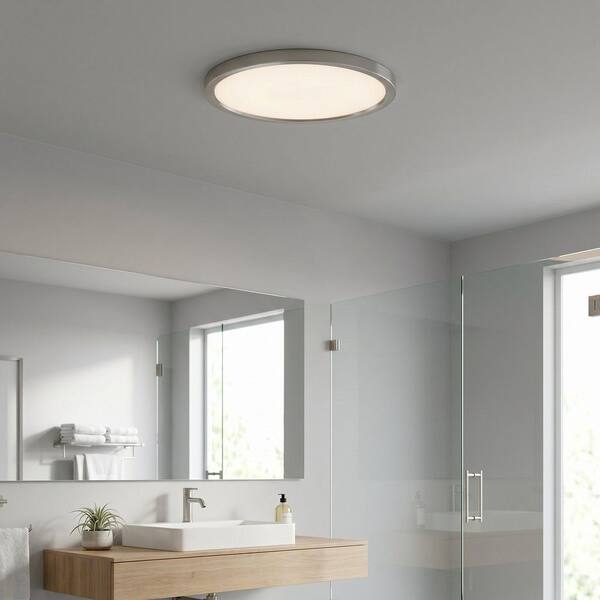 Quoizel Outskirts 20 in. Brushed Nickel LED Flush Mount OST1720BN