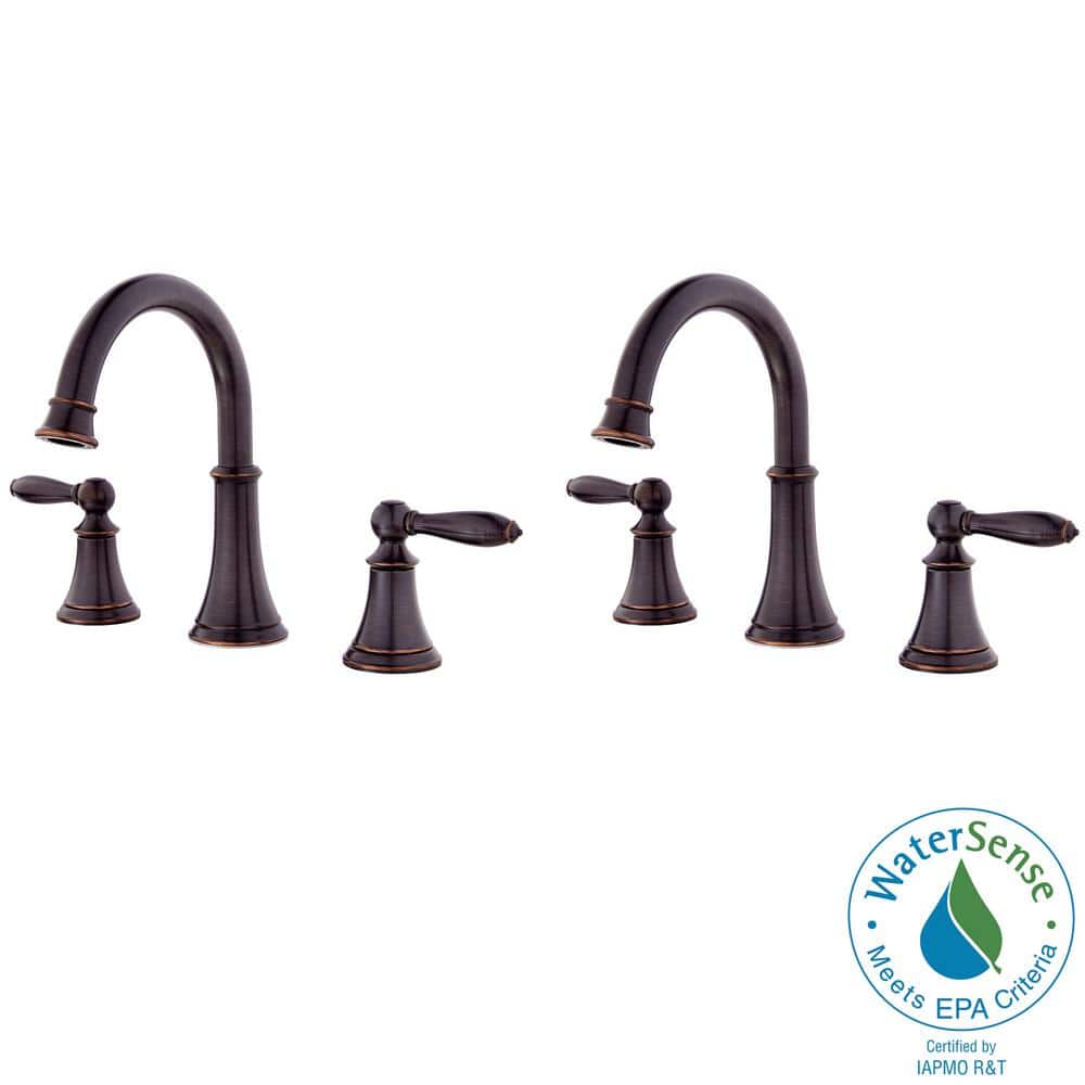 Tuscan Bronze Courant 8-Inch Widespread Bathroom Faucet
