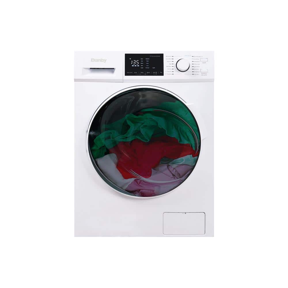 Compact White Stainless Steel Front Loading Washer Dryer Combo