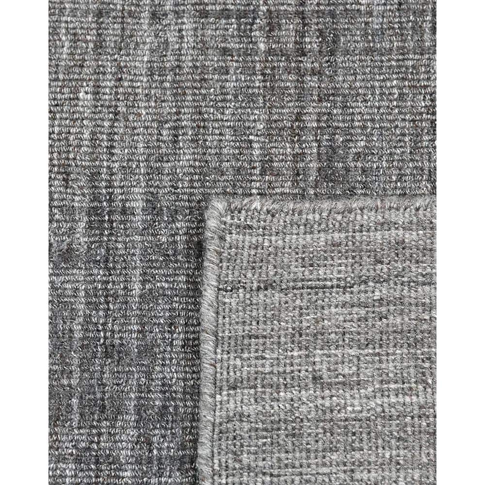Luxurious Handcrafted 9' x 12' Gray Wool & Viscose Area Rug