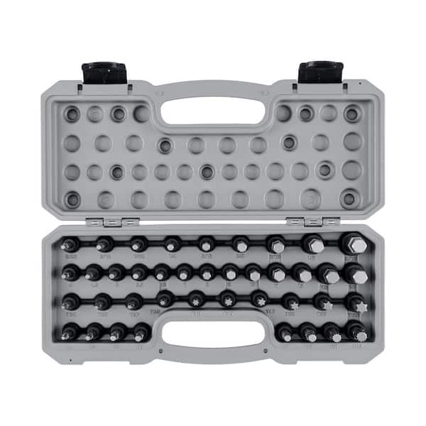 3/8 in. Drive Hex, Torx, Triple Square Impact Bit Socket Set (40-Piece)